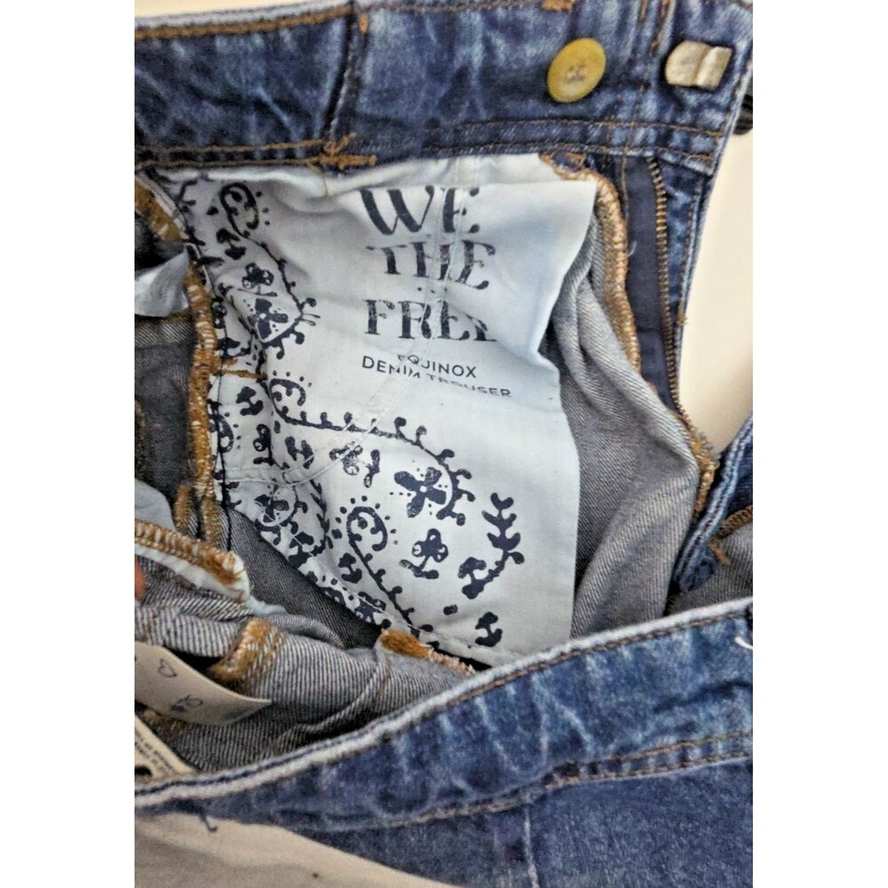 Free People Equinox High Rise Ultra Wide Leg Pleated Jean Trouser 27 Streetwear - Picture 6 of 13